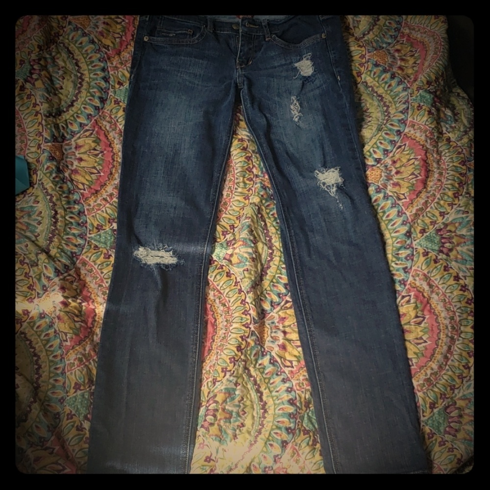 Hollister distressed stretch skinny jeans